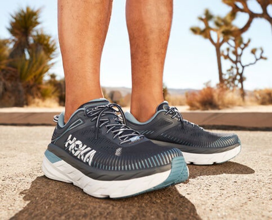 Hoka One One Tenisky Panske Námornícka Modrá - Bondi 7 - 94036-KEHY